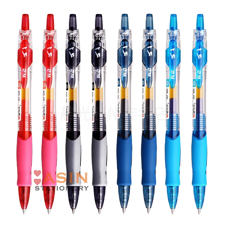 

M&G Press Gel Pen 0.5mm nib Blue/Black/Dark/Blue/Red Ink For Student Stationery Writing retractable Gel Pens