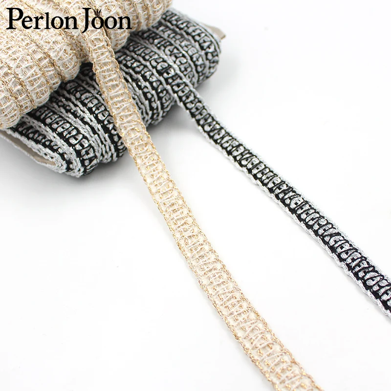 

10 yards 1.6cm black khaki two-color lace decorative ribbon DIY clothing curtain tablecloth clothing sewing accessories ZD0403