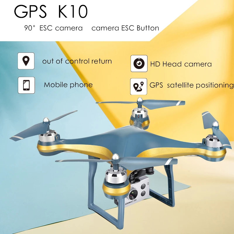 K10 Gps Дрон камера Hd Rc вертолет Квадрокоптер Следуйте за мной один ключ возврат