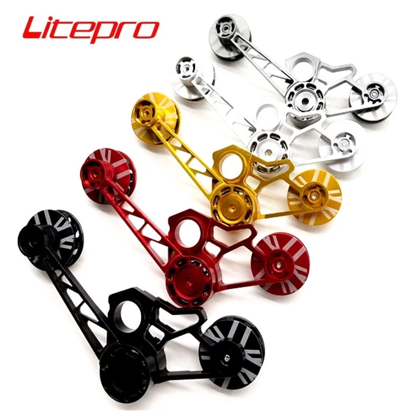 

Litepro For Brompton Folding Bike Chain Tension Adapter 2-3-6 Speed Freewheel Chain Tensioner Guide Wheel Tension Device CNC
