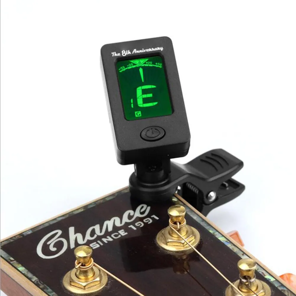 

Electric Digital Guitar Tuner LCD Display Clip-On 0A-8C Rotatable Chromatic Acoustic Bass Violin Ukulele Oud Cello Viola Banjo