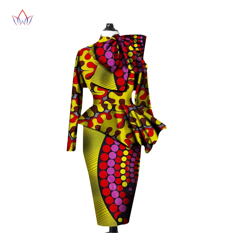 Женская одежда в африканском стиле комплект из двух предметов: топ с длинными