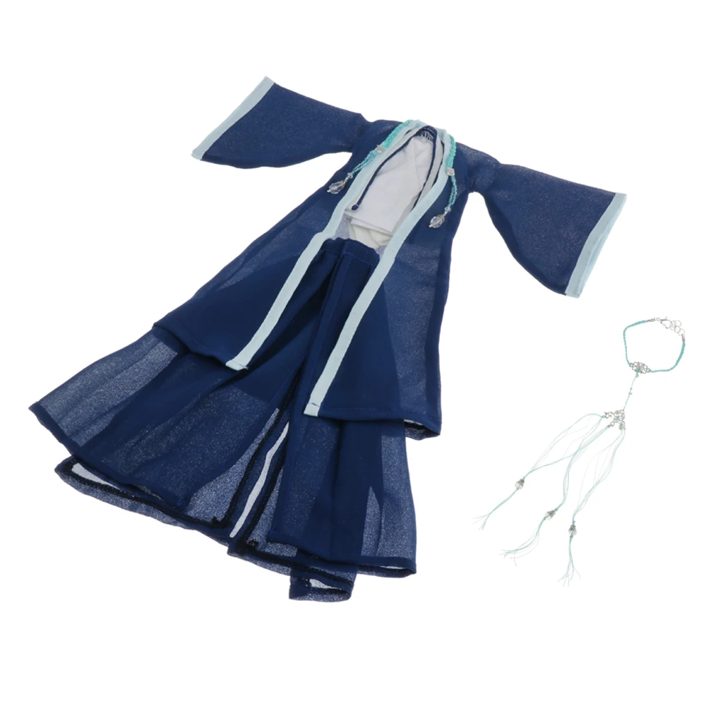 1/6 мужской набор одежды в старинном стиле синий для 12-дюймовой кукольной фигурки |