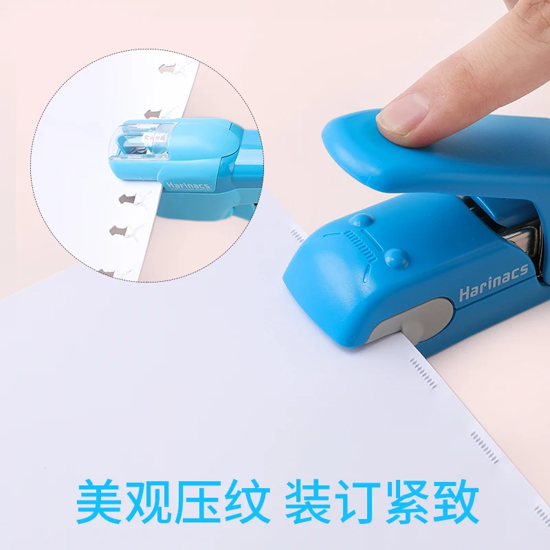 

1pc KOKUYO Harinacs Staple-Free Manual Stapler Large Creative Press Type Embossing Plier Stapler Office Stationery Safe Easy Use