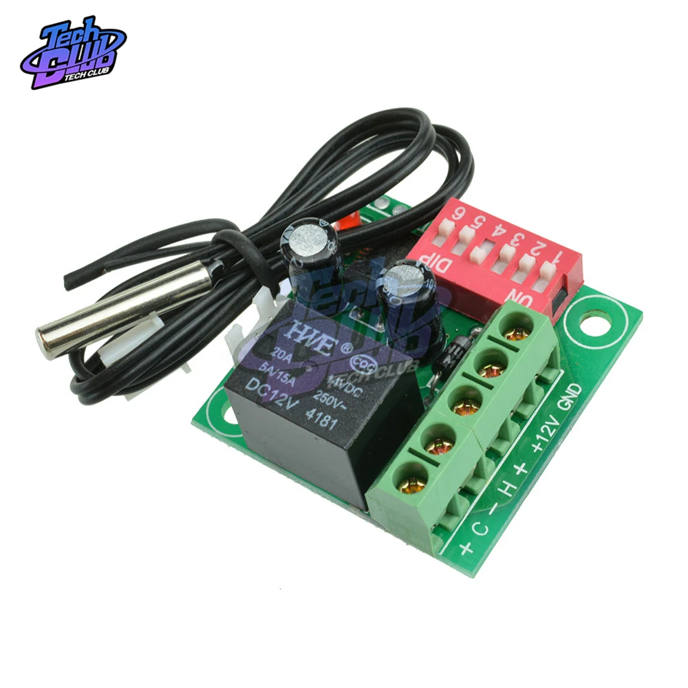 

W1701 12V Digital Temperature Controller Module Adjustable Thermostat Temperature Switch Heating Cooling Control Switch