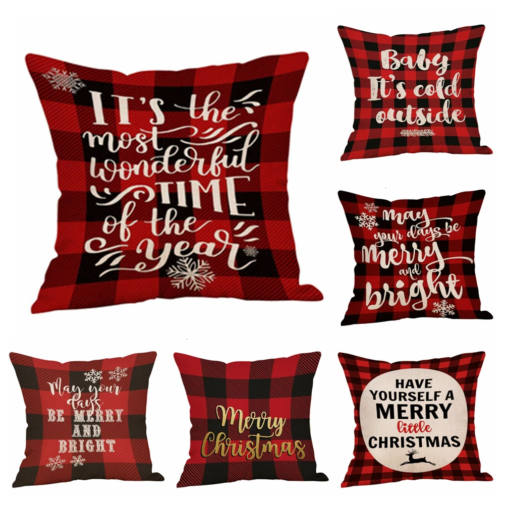 Новинка Рождественская наволочки для диванной подушки стул спальная подушка