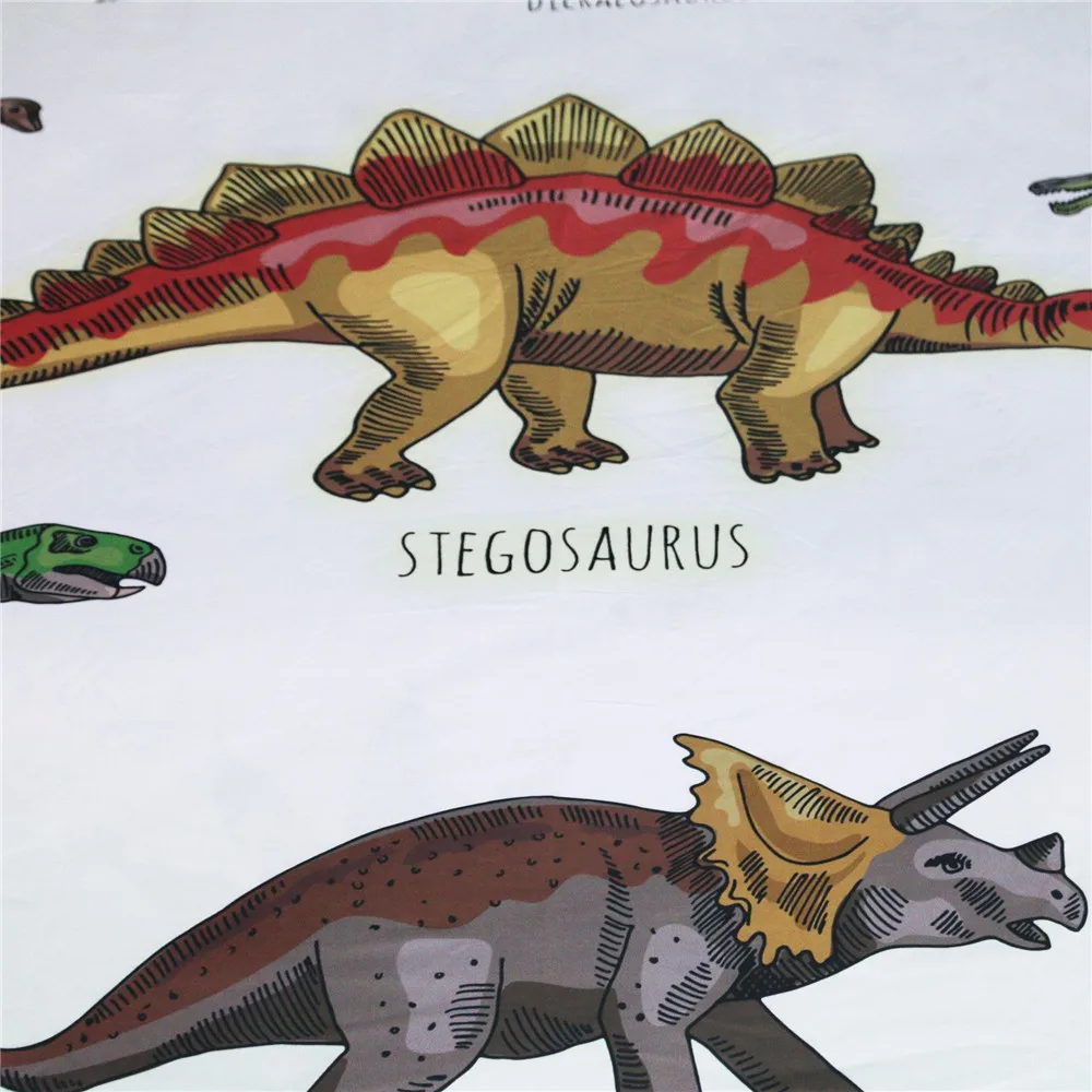 Комплект постельного белья с мультипликационным динозавром тираннозавр мир