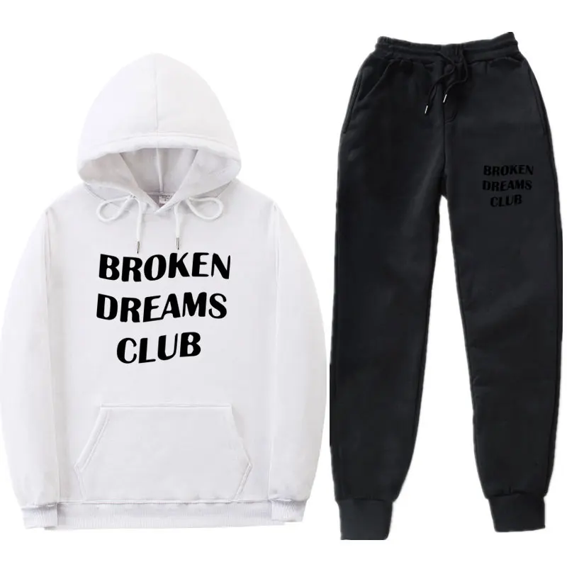 Dream Broken Club Толстовка + штаны Tumblr вдохновляет эстетически мягкой и тусклой