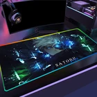 Цветная (RGB) Jujutsu кайсен Мышь игровой коврик для ноутбука 40*90 XXL Мышь Pad Varmilo стол коврик Нетбуки Мышь аниме Pc Gamer полный коврик для мыши