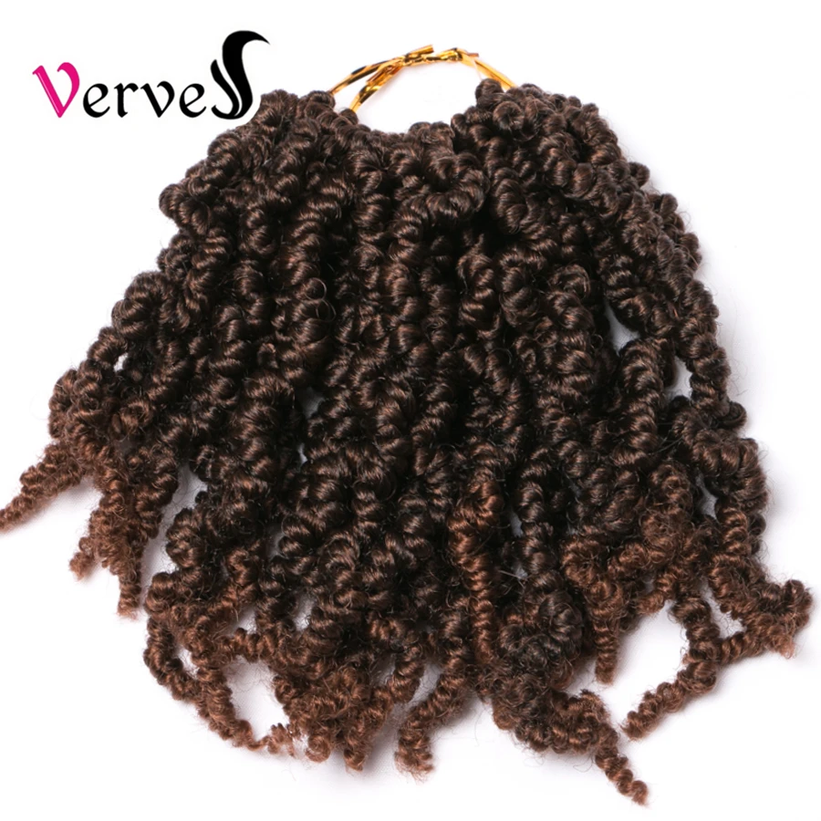 

Synthetic Short Curly Spring Pre-twisted Braids Twist Crochet Hair Extensions 15 strands/pack Ombre Crochet Twist Braids Curl