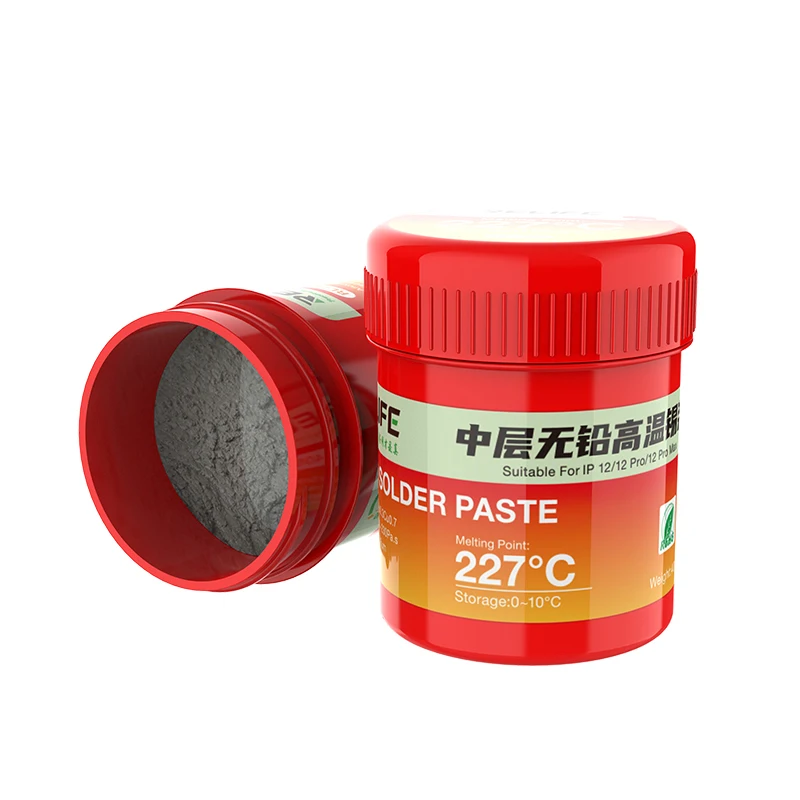 

RELIFE 227℃ Middle High Temperature Lead-free Solder Paste For Mobile Phone PCB BGA/SMD Motherboard Welding Fluxes RL-406