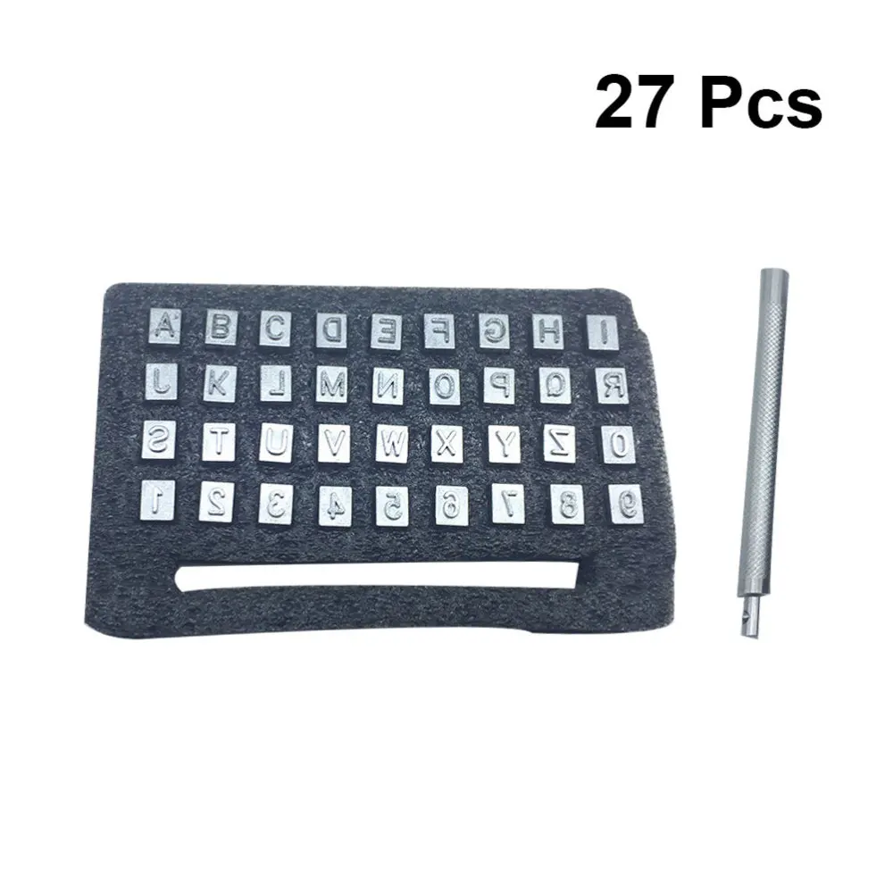 Набор алфавитных пробойников 37 шт. инструмент для работы с кожей и изделиями из