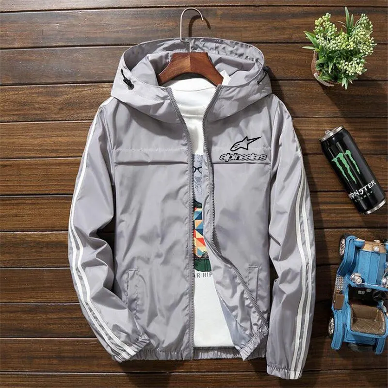 

2021 Spring Autumn Brand Men Jacket Windbreaker Jacket Women Hooded Casual Jackets Fashion Striped Male Coat Men Thin Outwear