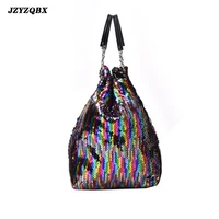 jzyzqbx bags for women 2020 shoulder messenger fashion sequins hand bag shoulder bag with chain drawstring shiny womens wallet