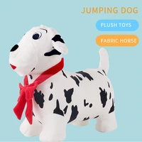hot sale jumping dog kids jumping horse children ride on horse toy plush toy birthday present