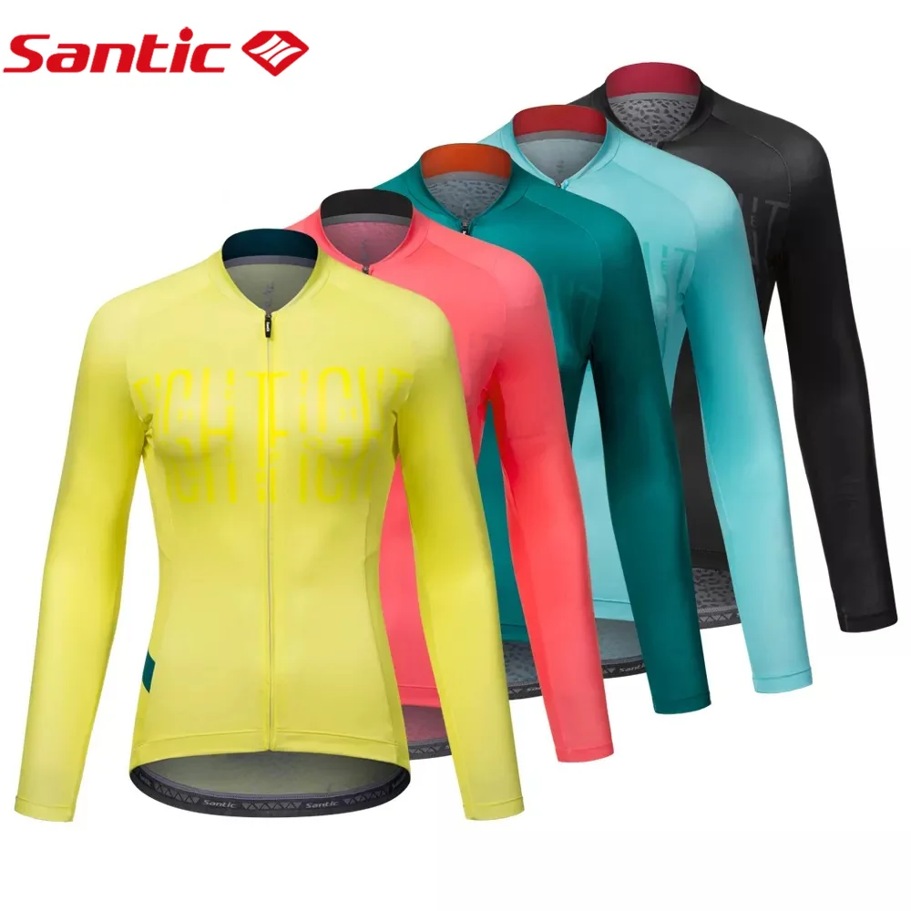 

Santic Women Cycling Jersey Summer Thin Long-sleeved Sunscreen Cycling Wear Road Bike Riding Equipment Cool Fabric