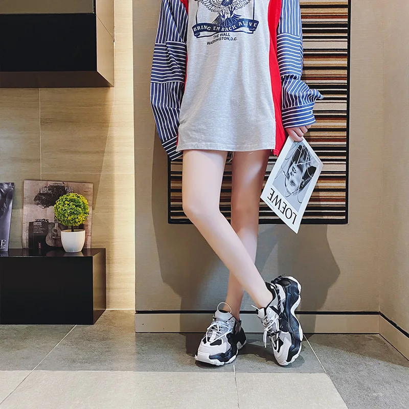 Женские массивные кроссовки Smile Circle Повседневные Дышащие тканевые на платформе с