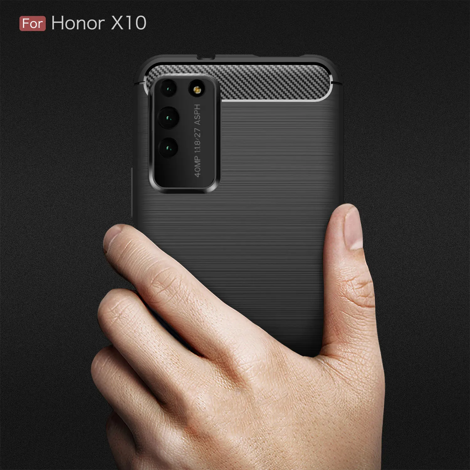 

For Cover Huawei Honor X10 9X Case Honor X 10 9A 9C 20 30 Pro Soft TPU Shockproof Bumper Carbon Fiber Phone Back Case Honor X10