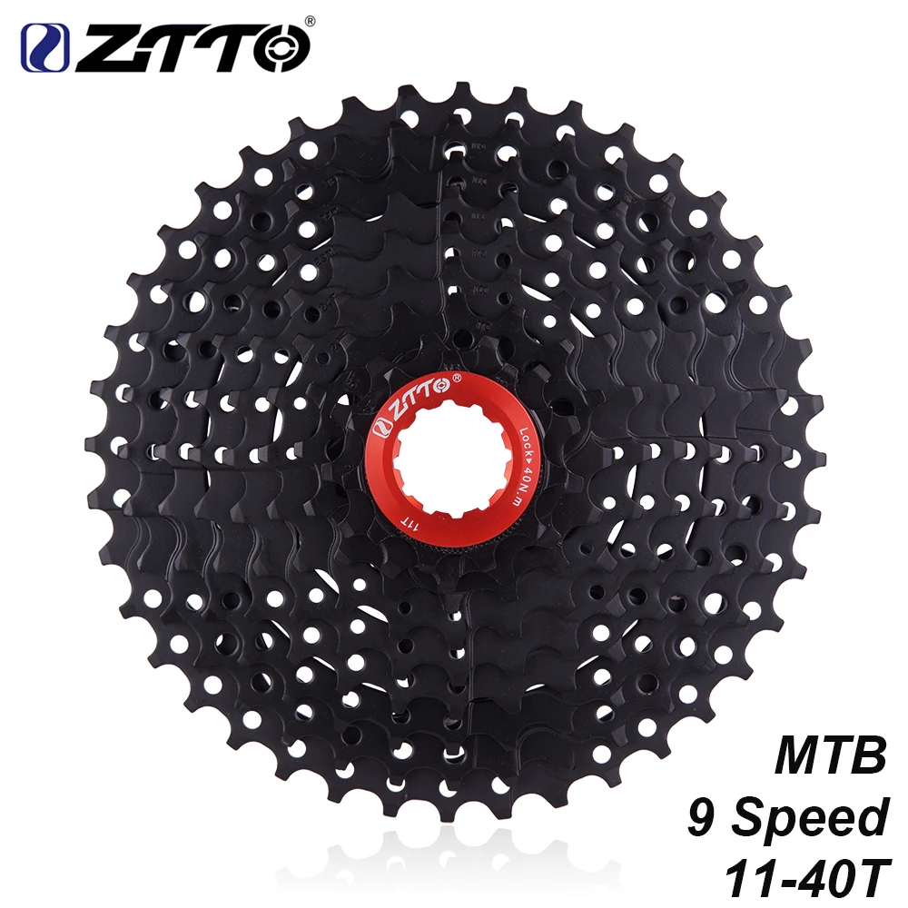 ZTTO 9 speed 11-40T кассета черная 9 speed 40T Freewheel 11-40 9s K7 совместимый MTB горный велосипед M430 M4000 M3000