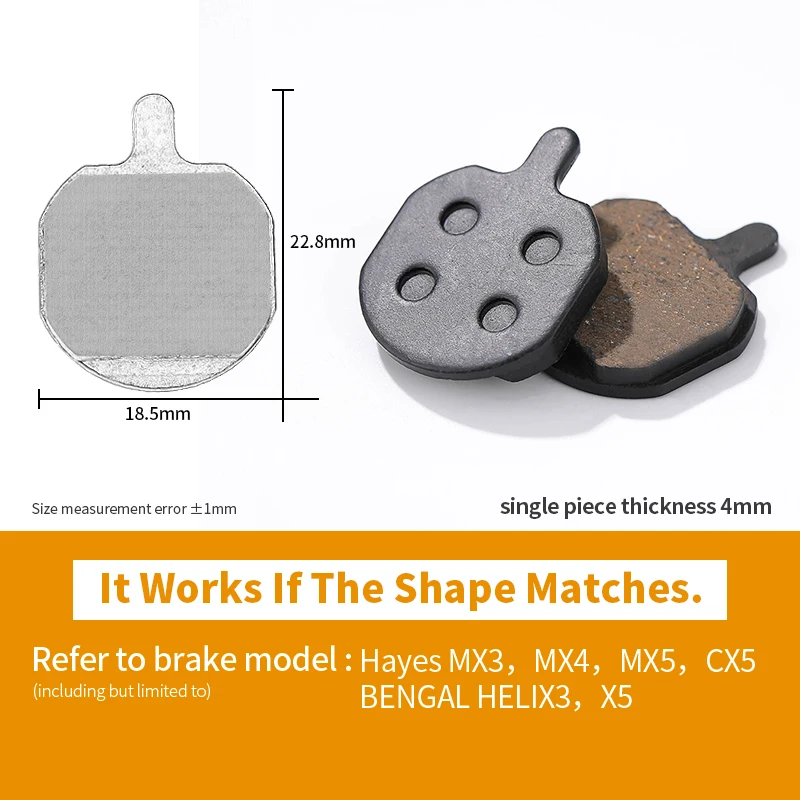 2 пары полуметаллических дисковых тормозных колодок для HAYES- Sole MX2 MX3 MX4 MX5 CX5 | Спорт