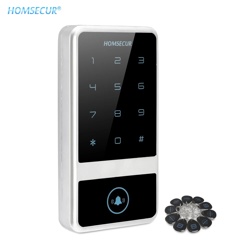 Silver Color HOMSECUR K06DW-B водонепроницаемый античная латунь 125 кГц RFID Контроль доступа с металлический чехол+ Подсветка - Цвет: Silver Color