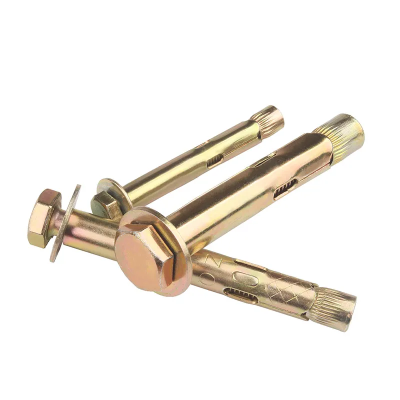Heavy Duty Screw for Carbon Steel and Concrete Walls Expansion Shield Anchor with Hex Bolt Floor Installation Fastening 5pcs |