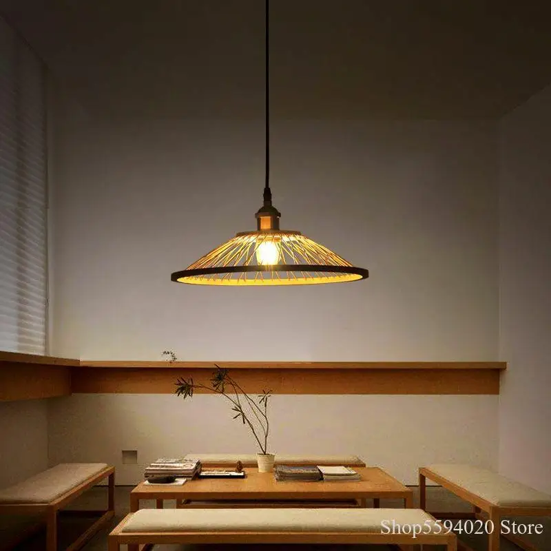 New Chinese Bamboo Restaurant Chandelier Living Room Bedroom Tea Bar Hanging Lamp Creative Southeast Asia Zen Led Lamps |