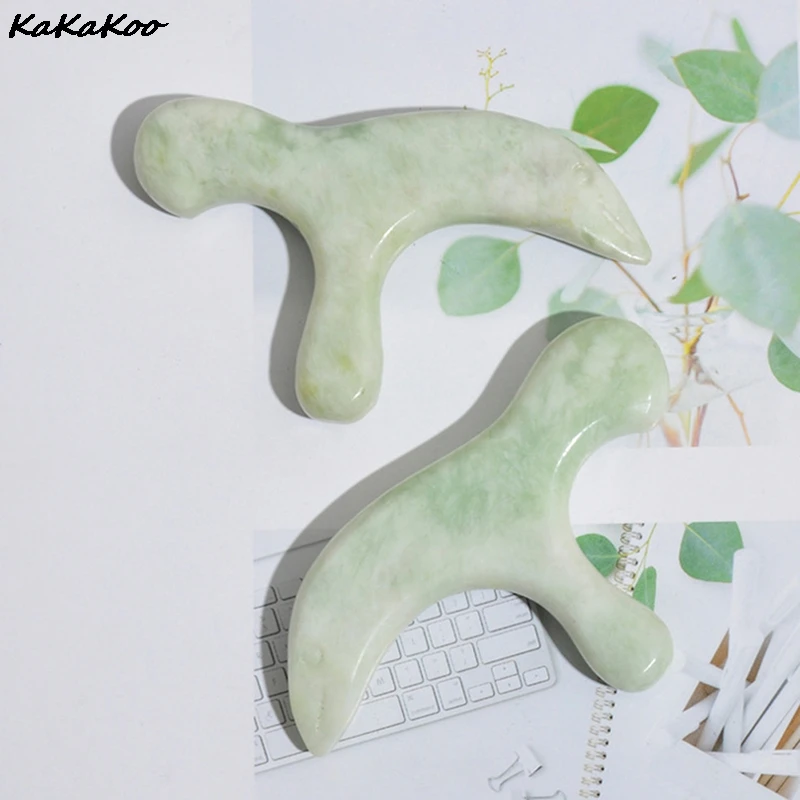 

1PC Jade Foot Massage Board Natural Stone Scraper Plate Massager Beauty Tool