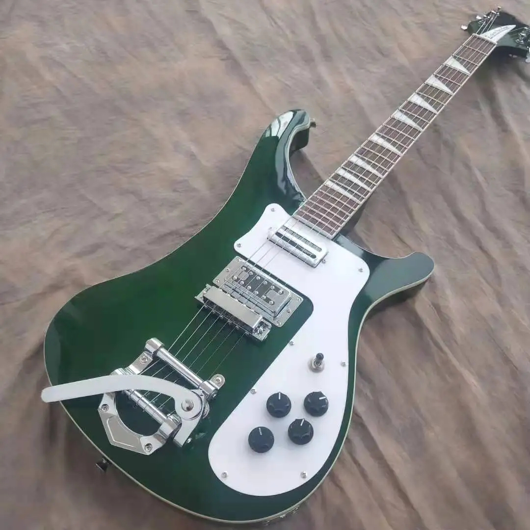 

Guitarra de Bajo verde , a través del cuello de Arce, cuerpo de Alder/incrustación de Pin de tiburón, envío gratis