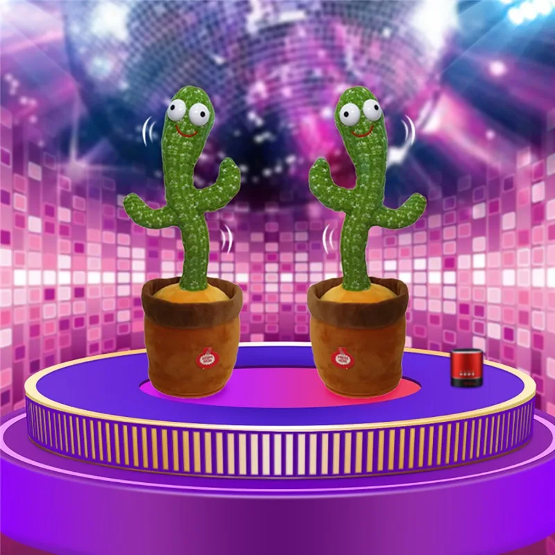 

Cactus Plush Toy Electric Singing 120 Songs Dancing And Twisting Cactus Luminous Recording Learning To Speak Kids Toy Home Decor