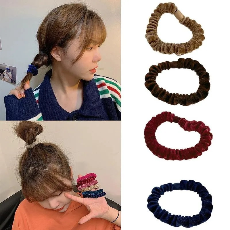 

Hair Ring Elastic Hair Bands Girls Ponytail Holder Scrunchies Hair Rubber Tie Hair Accessories Gifts for Women Elegant Thin