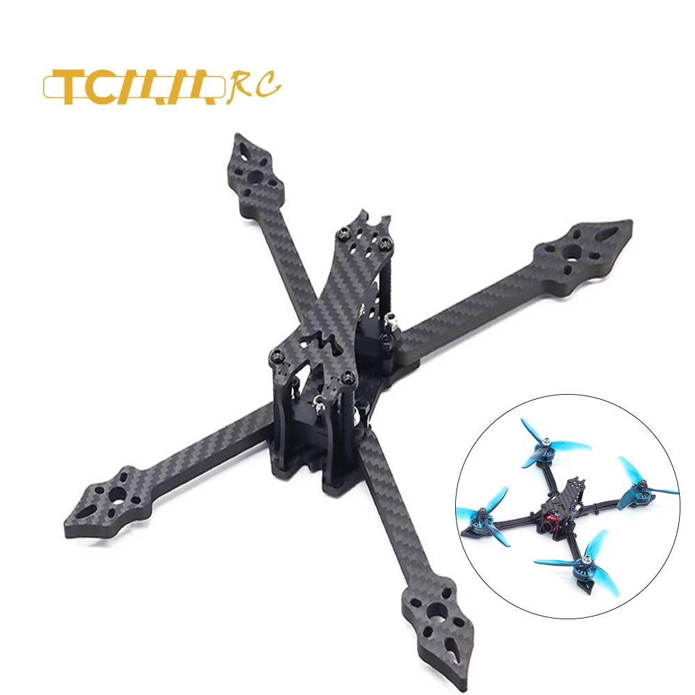 TCMMRC 5 дюймовая рама для дрона с видом от первого лица черная летучей мыши 220 fpv мм