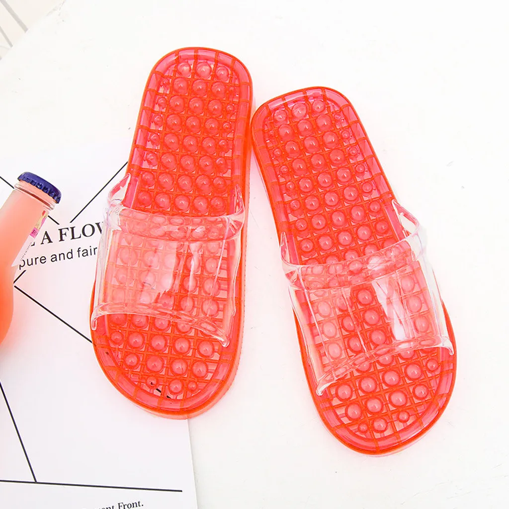 Womail Summer Slippers Shoes Woman 2020 Transparent Peep Toe Flip Flops Clear Women Outdoor Flat Beach Slides | Обувь