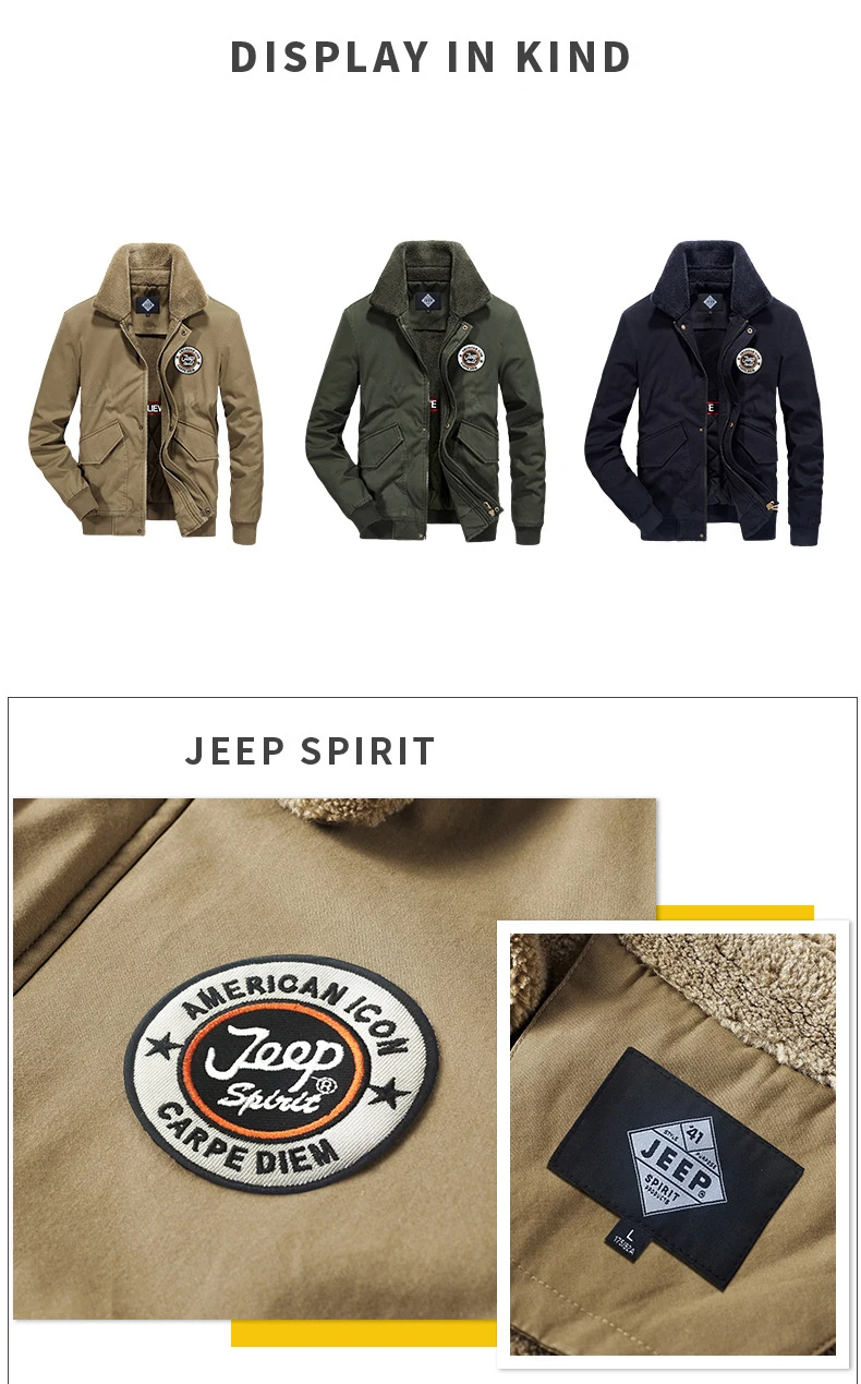 JEEP SPIRIT брендовая зимняя куртка для мужчин толстые теплые парки мужская зимняя куртка пальто хлопковые парки военная куртка XXXL