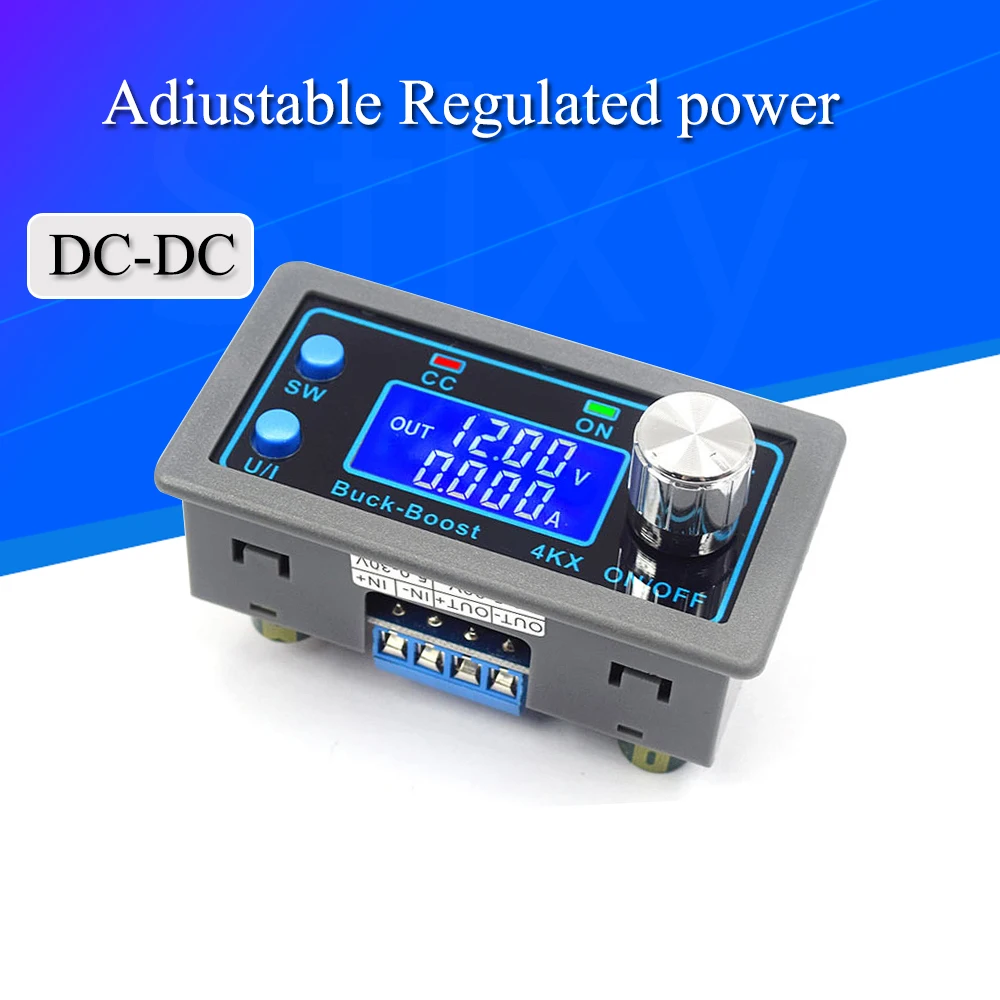 DC Buck Boost конвертер CC CV 0 5 30V 4A 5V 6V 12V 24V Модуль питания регулируемый лабораторный