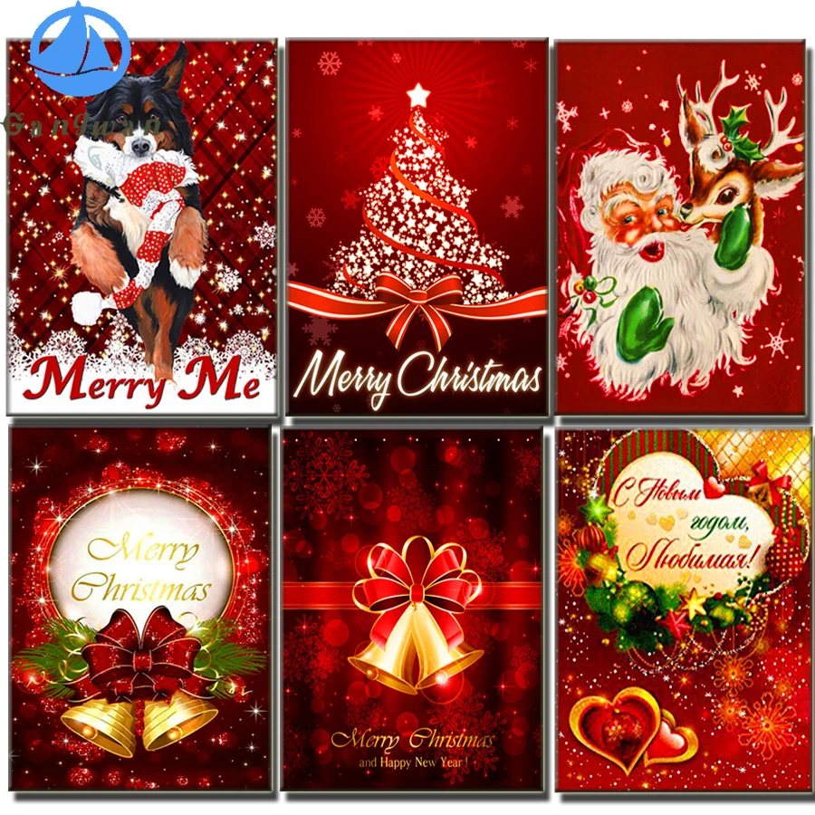 

5d Diamond Painting merry Christmas Bells art Handmade Gift DIY Diamond Embroidery Cross Stitch Santa Claus Needlework decor