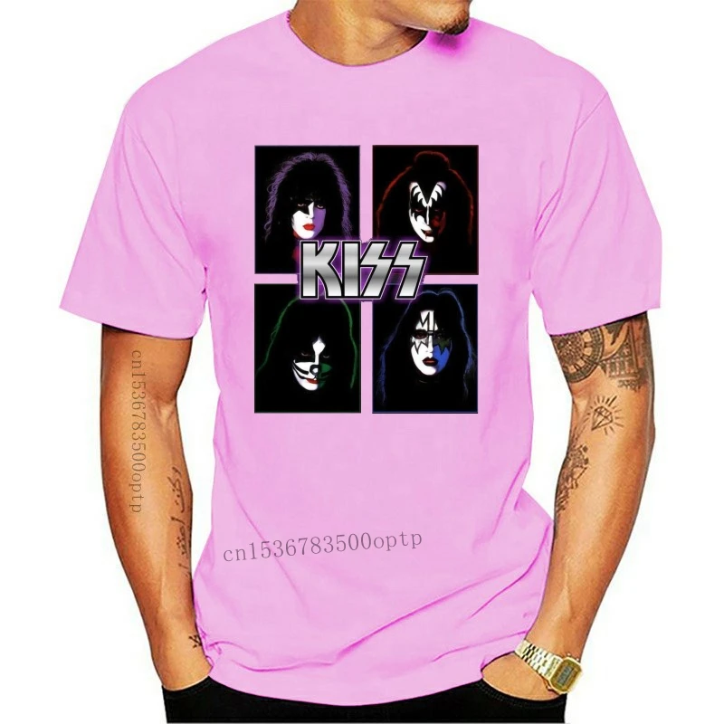 

Новинка 2021, модная мужская футболка KISS Band, винтажная Мужская рубашка в стиле хард-рок-ролл