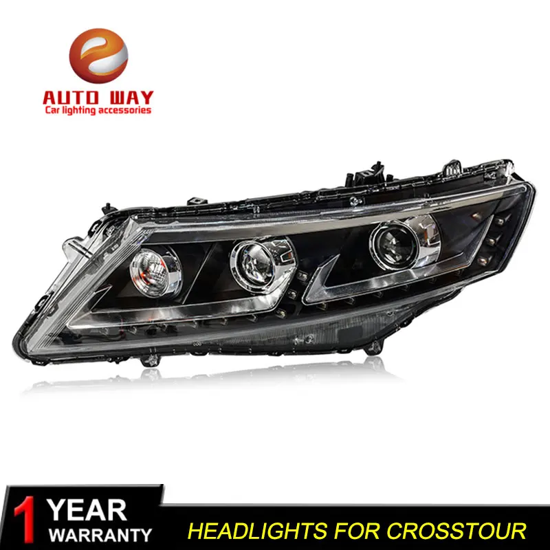 Автомобильный Стайлинг чехол для передней фары Honda Crosstour 2010 2013 светодиодный ная