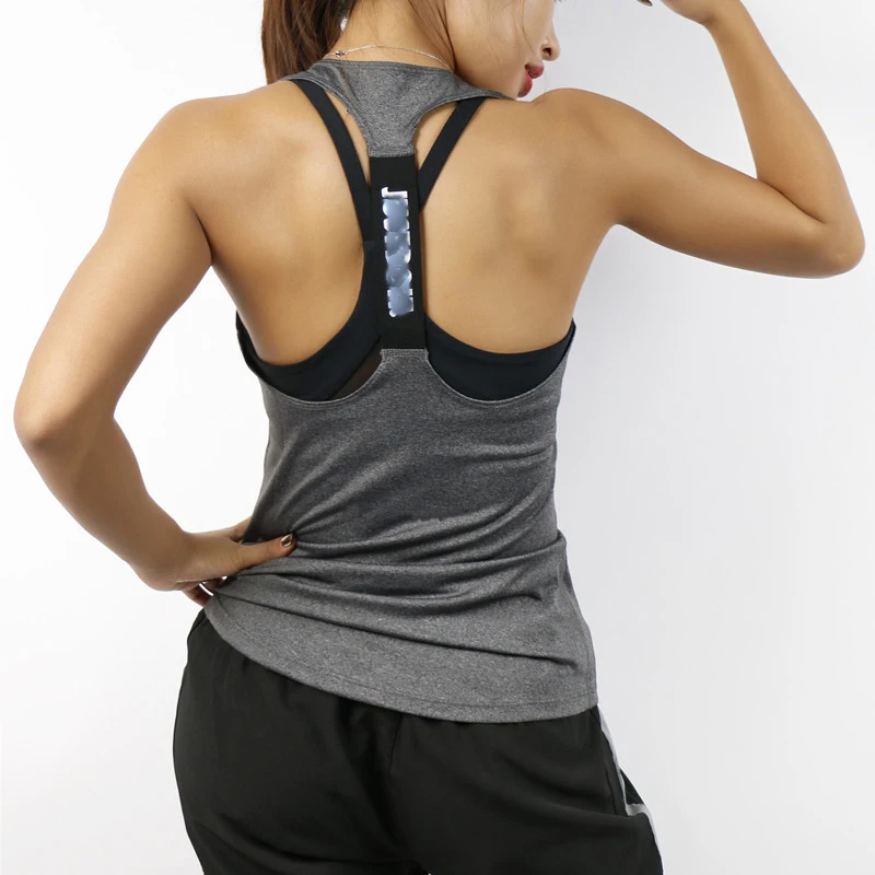 Женская футболка для йоги жилет фитнеса без рукавов спортивная майка тренировок