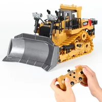 124 9ch multifunctional rc bulldozer crawler type alloyplastic shovel engineering forklift heavy excavator toy gifts for kids