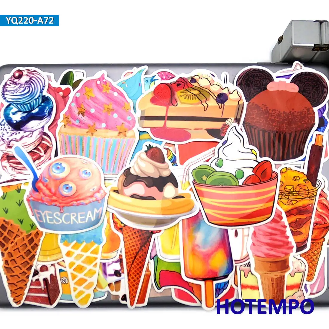 70 шт милые летние напитки десерты мороженое мультфильм стиль наклейки для