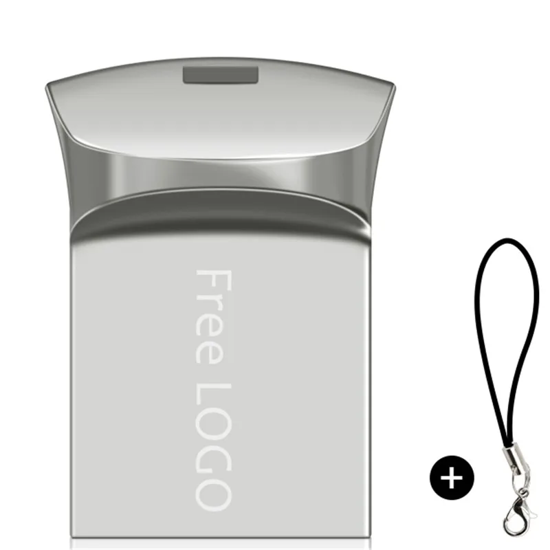Silver JASTER флэш-диск ультра мини USB флеш-накопитель карта памяти, Флеш накопитель 4 ГБ 16 ГБ 32 ГБ 64 ГБ 128 ГБ Флешка флеш-накопитель с веревкой - Цвет: Silver