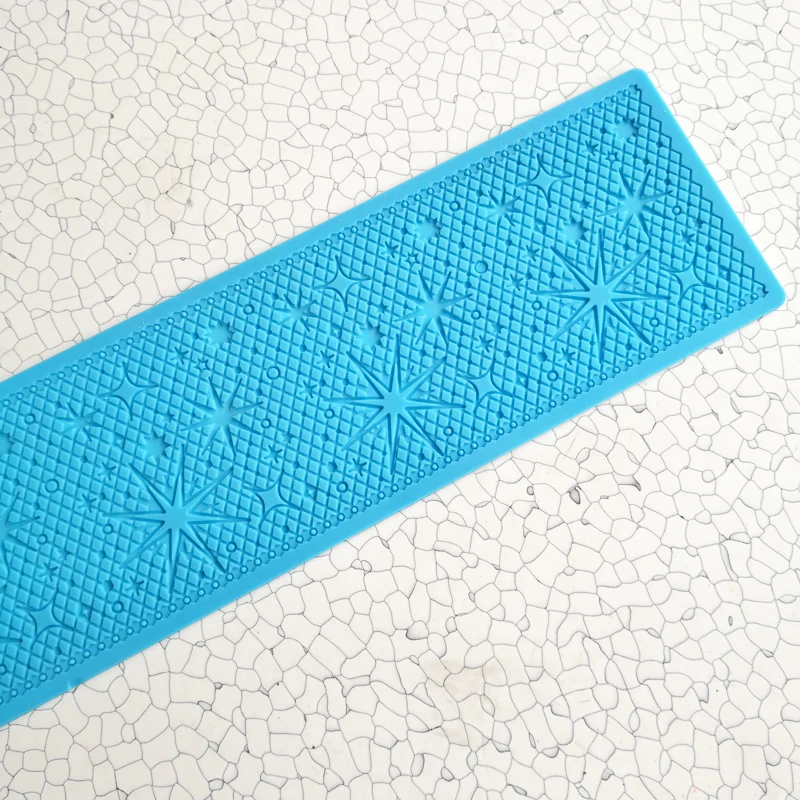 Новая ночная Звезда Стиль Кружева силиконовая форма сухая скорость тиснение