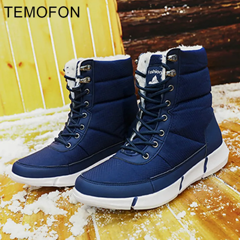 Теплые ботинки женская обувь большого размера зимние для снежной погоды женские