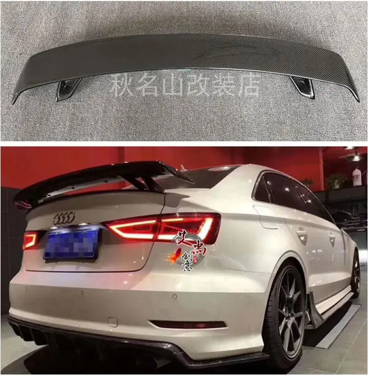 

Высокое качество стержни из углеродного волокна и ABS заднее крыло задний багажник спойлер для Audi A3 S3 A4 S4 A5 S5 A6 S6 A7 S7 TT TTS R8 седан, EMS