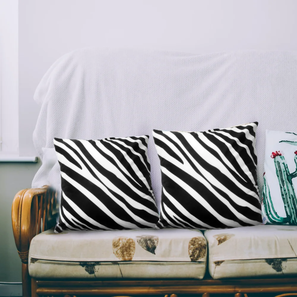 

1Pc Pillow Cover Zebra-Stripe Pillowslip Fashionable Pillowcase Pillow Case