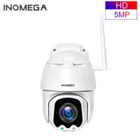 inqmega 5mp super hd ptz ip camera night vision outdoor waterproof audible alarm two way audio home security cameras