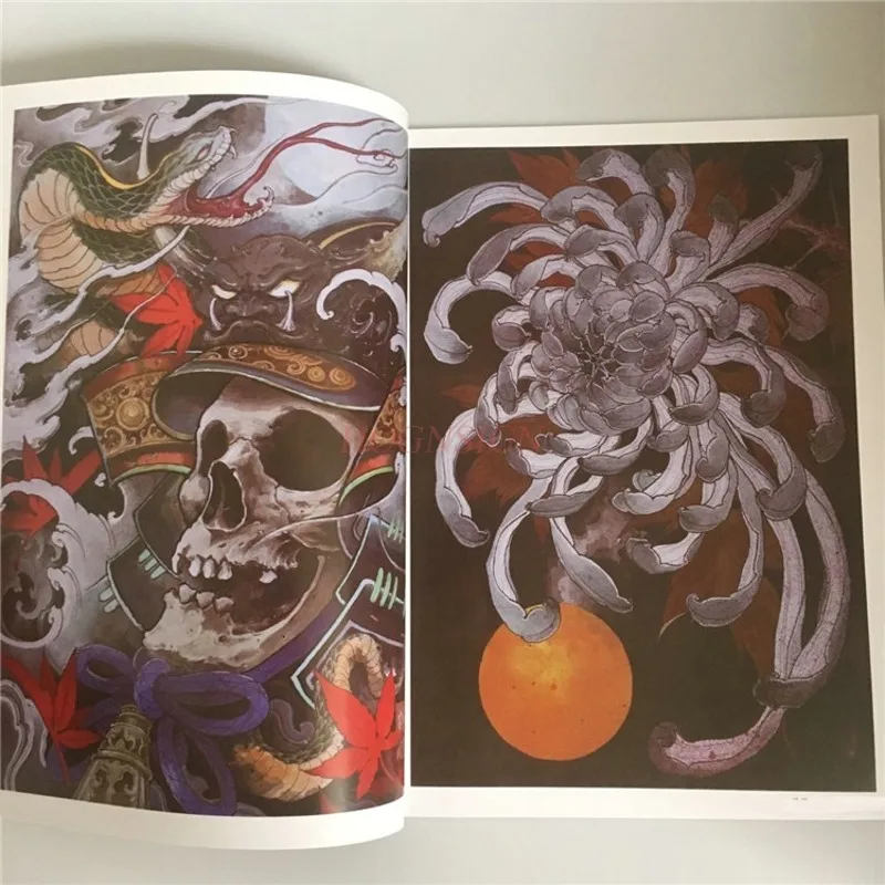 Книга татуировки 2021 новые вышитые книга тату-книги резные две Рукопись Canglong Qilin Rui