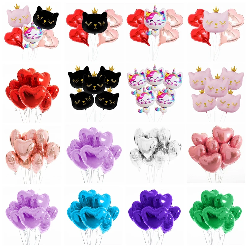 

Birthday Balloons Unicorn Cat Balloon Foil Balloons Happy Birthday Decoration Helium Christmas Balloon for kids Toys Gifts