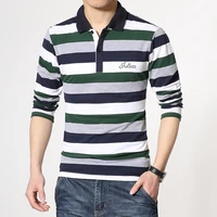 autumn mens t shirt stripe pattern letters print long sleeved t shirt turn down collar shirt t shirt big size m 5xl